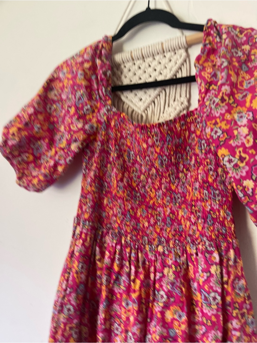House of Harlow 1960 Smocked Puff Sleeve Floral Midi Dress - Picture 3 of 6